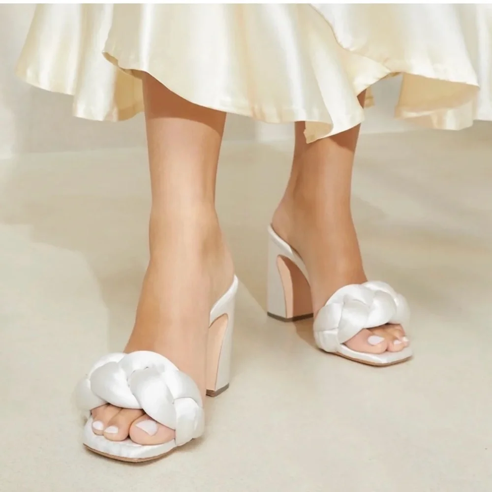 Loeffler Randall Silver Braided Heels - Picture 3 of 14